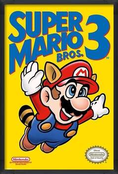 Gerahmte Poster Super Mario Bros. 3 - NES Cover