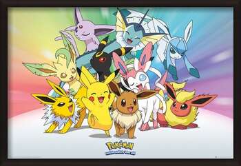 Gerahmte Poster Pokemon - Eevee