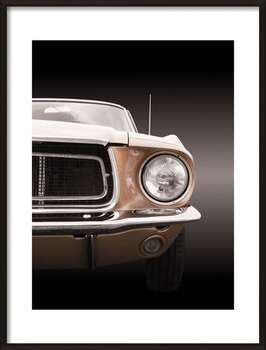 Poster American classic car Mustang Coupe 1968