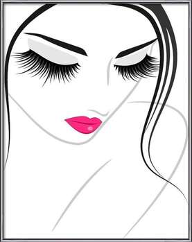 Gerahmte Poster Lash extension beauty icon