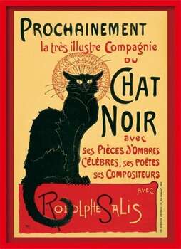 Gerahmte Poster Le Chat Noir - Steinlein + 39R