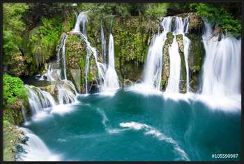 Gerahmte Poster Waterfalls of Martin Brod on Una national park, Bosnia and Herzegovina