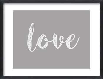 Poster Cursive grey love
