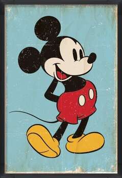 Gerahmte Poster Mickey Mouse - Retro