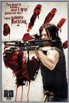 Gerahmte Poster Walking Dead - Bloody Hand Daryl