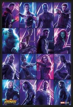 Gerahmte Poster Avengers: Infinity War - Heroes